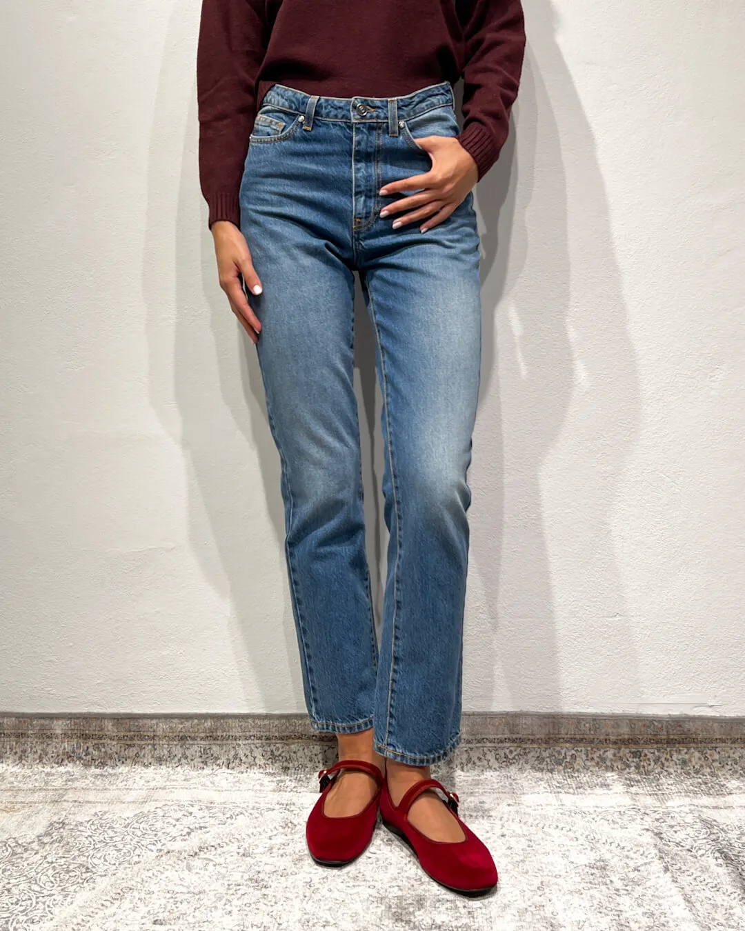 -JEANS STRAIGHT-LEG LAVAGGIO MEDIO – DIXIE
