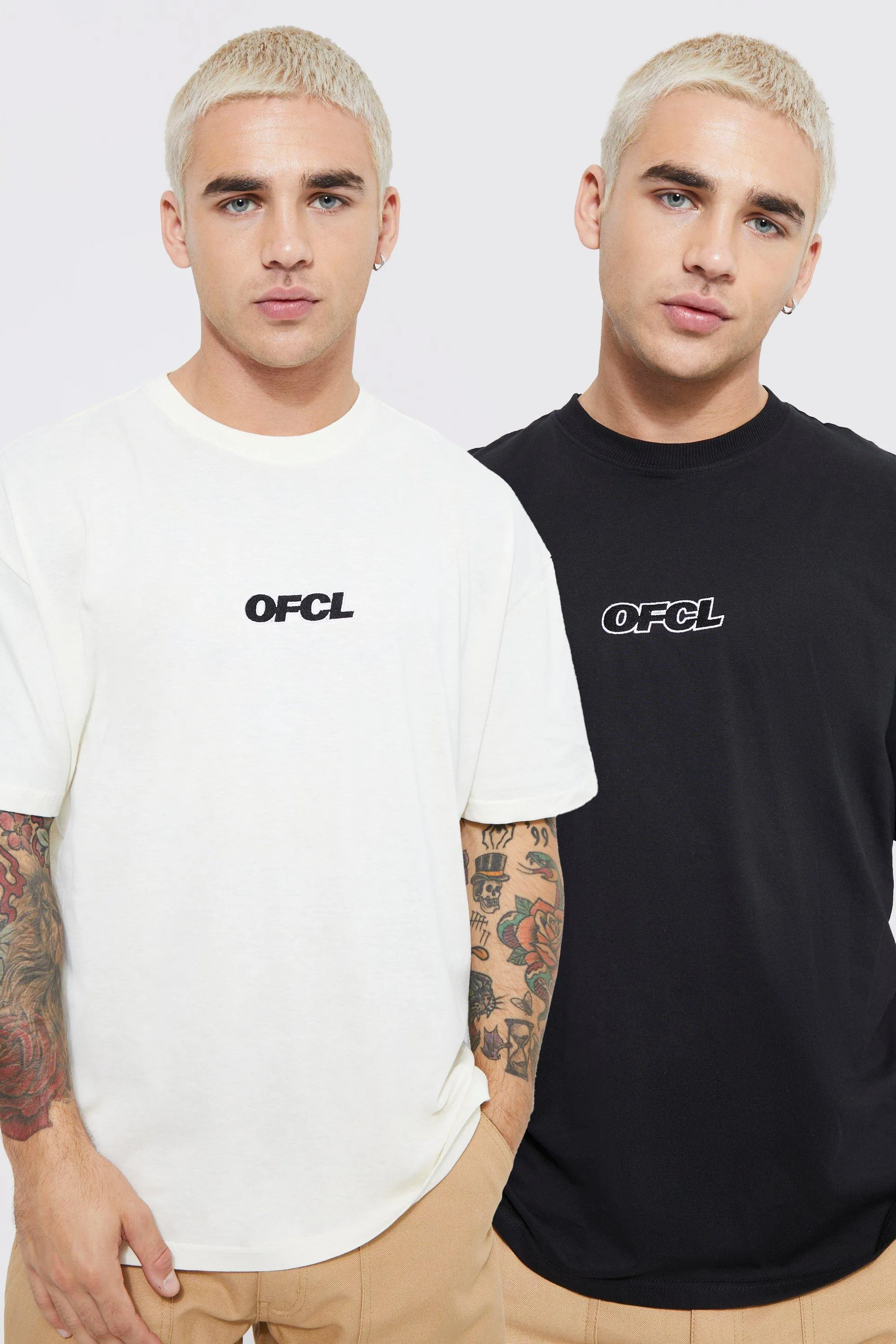 2 Pack Man Ofcl Oversized T-shirts | boohooMAN UK