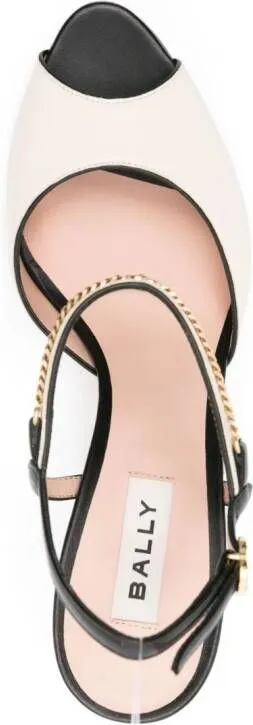 Bally Georgine 85mm chain-detail sandals Neutrals