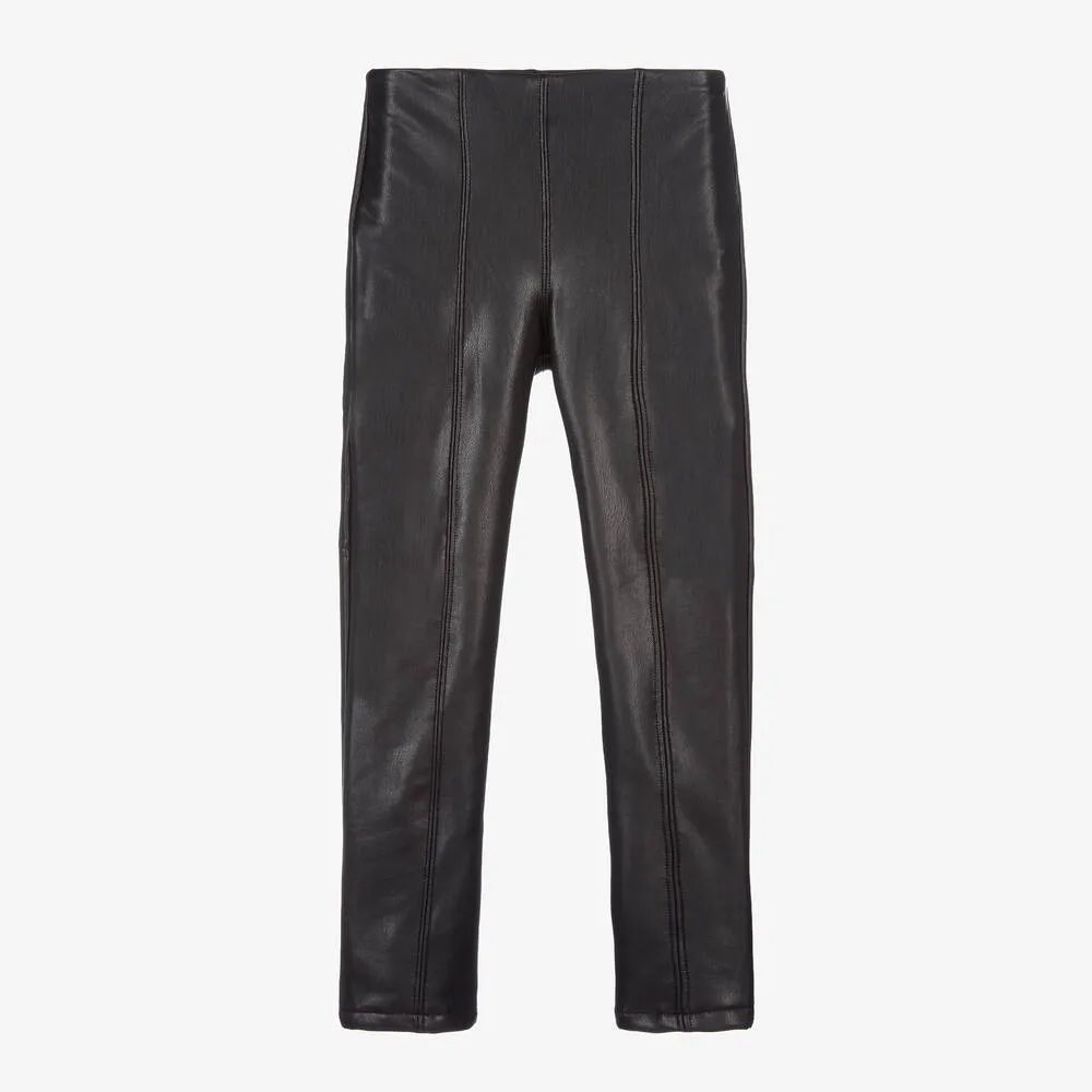 Black Faux Leather Leggings