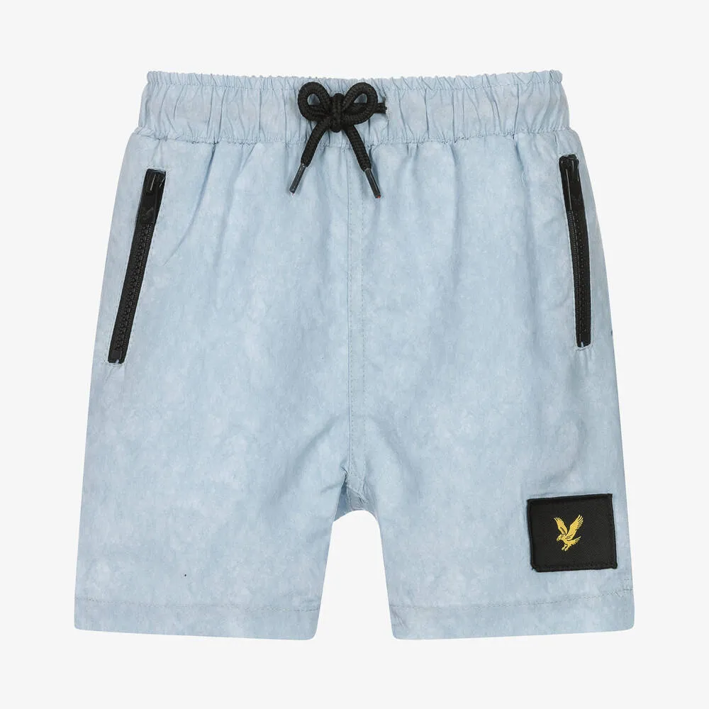 Boys Blue Marbled Swim Shorts