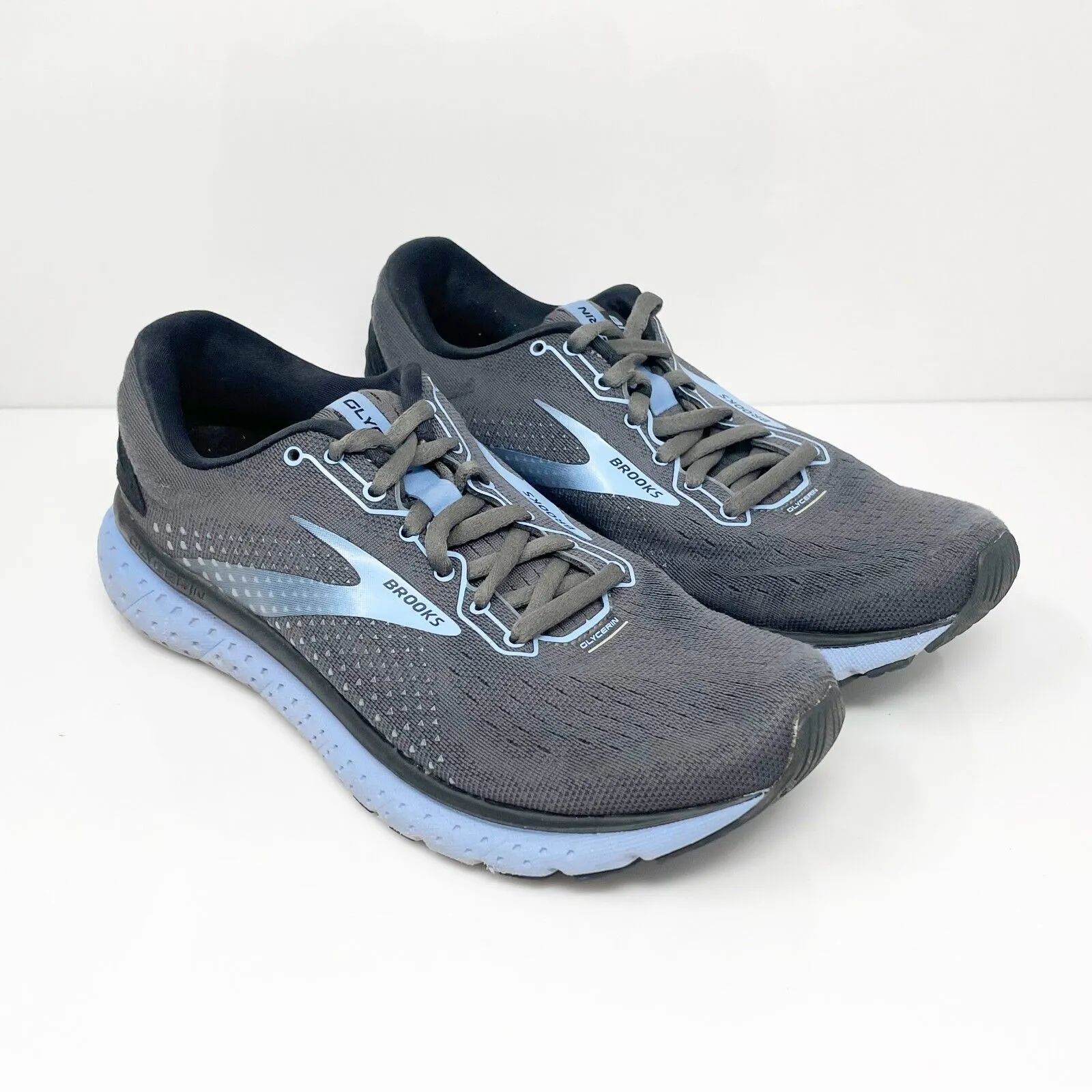 Brooks Womens Glycerin 18 1203171B050 Gray Running Shoes Sneakers Size 8.5B