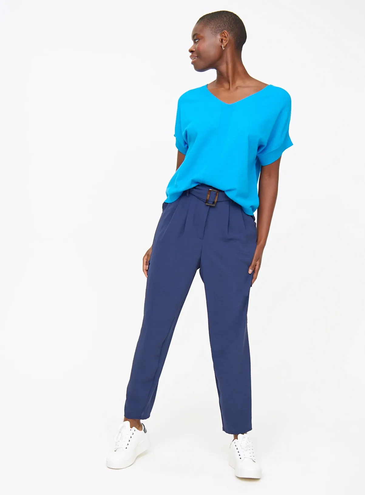 Buy Blue Soft Touch V Neck T-Shirt 16 | T-shirts | Tu