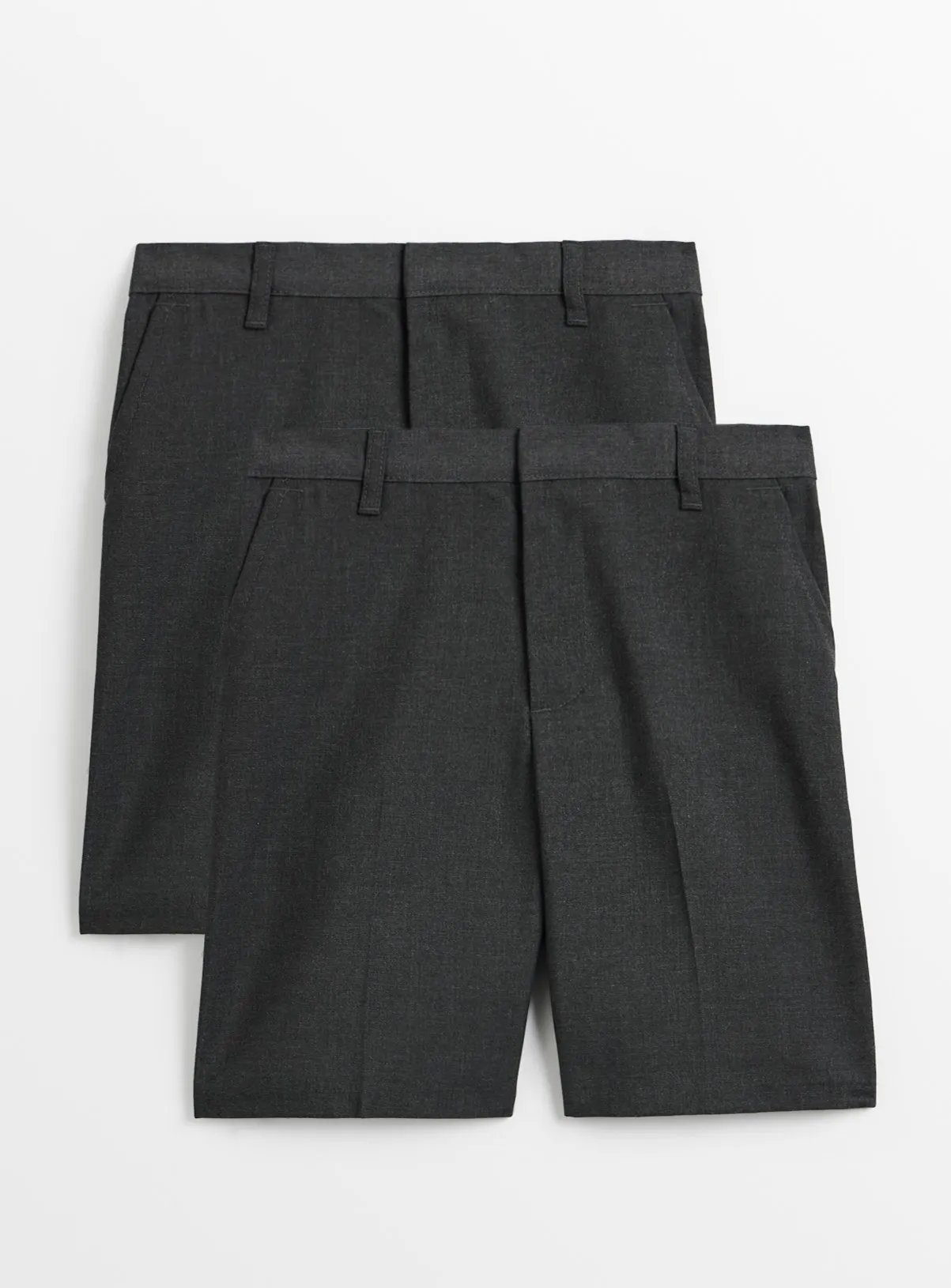 Buy Grey Classic School Shorts 2 Pack 11 years | School shorts | Tu