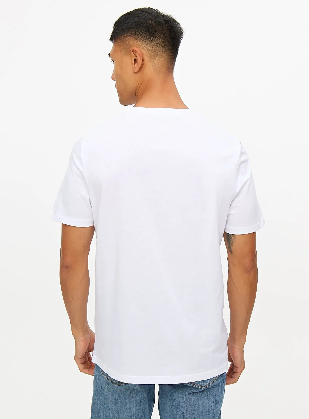 Buy White Plain Core Short Sleeve T-Shirt L | T-shirts and polos | Tu