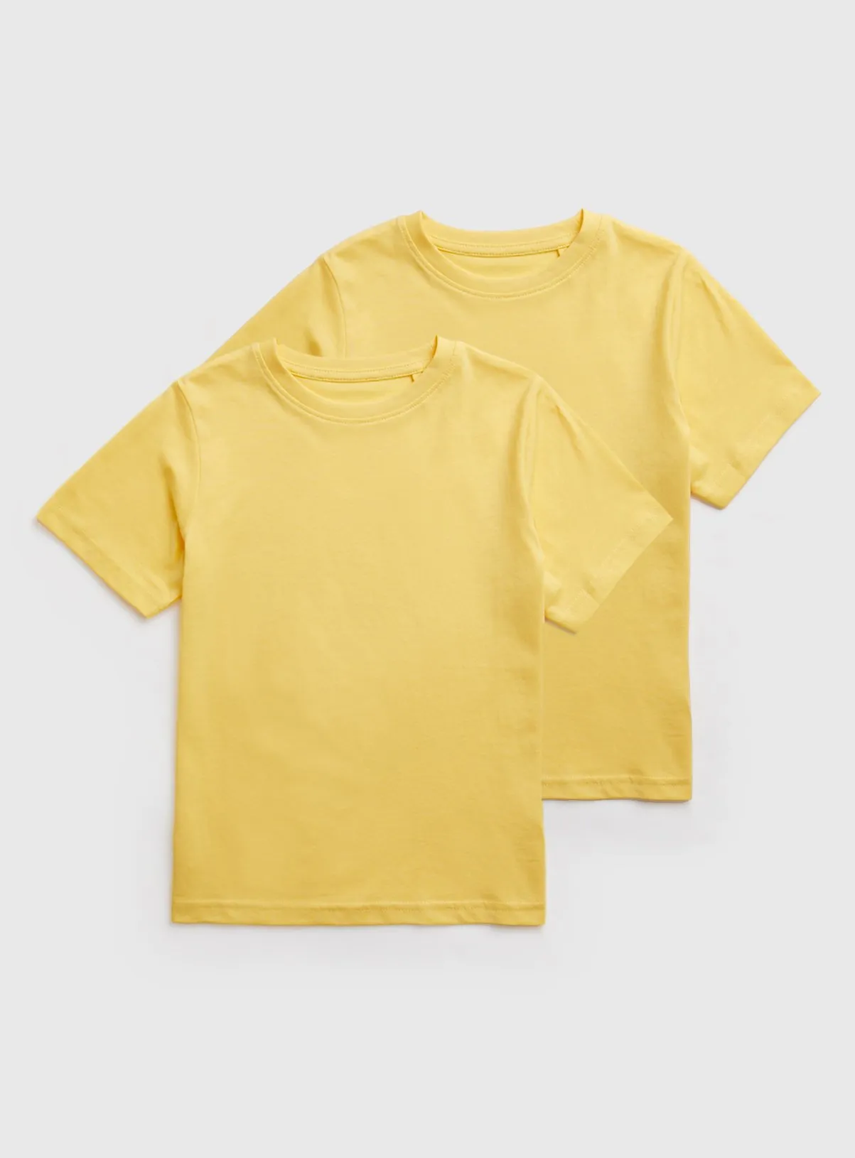 Buy Yellow Plain School Sports T-Shirts 2 Pack 6 years | PE kits | Tu