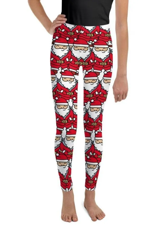 Cartoon Santa Youth Leggings