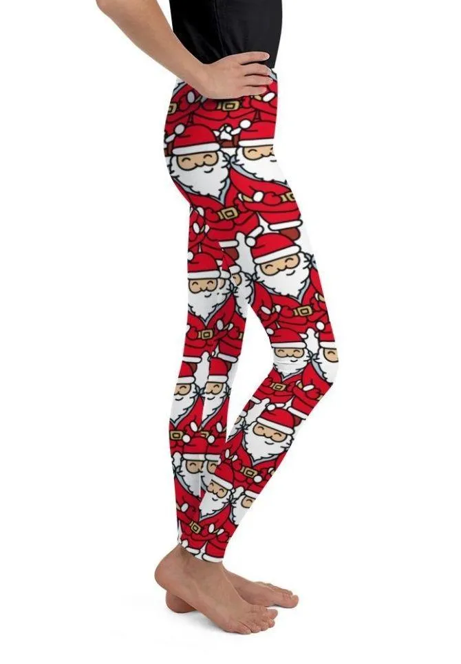 Cartoon Santa Youth Leggings