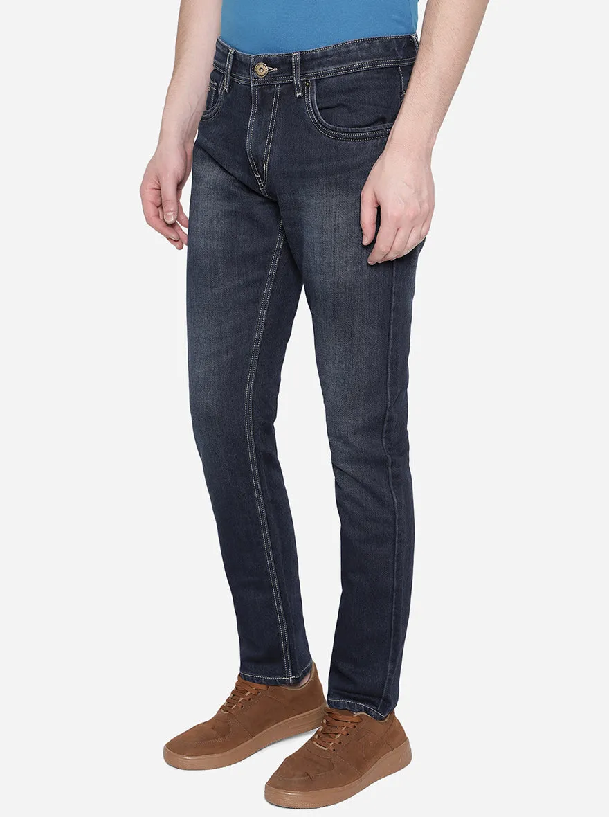 Denim Blue Washed Narrow Fit Jeans | Greenfibre