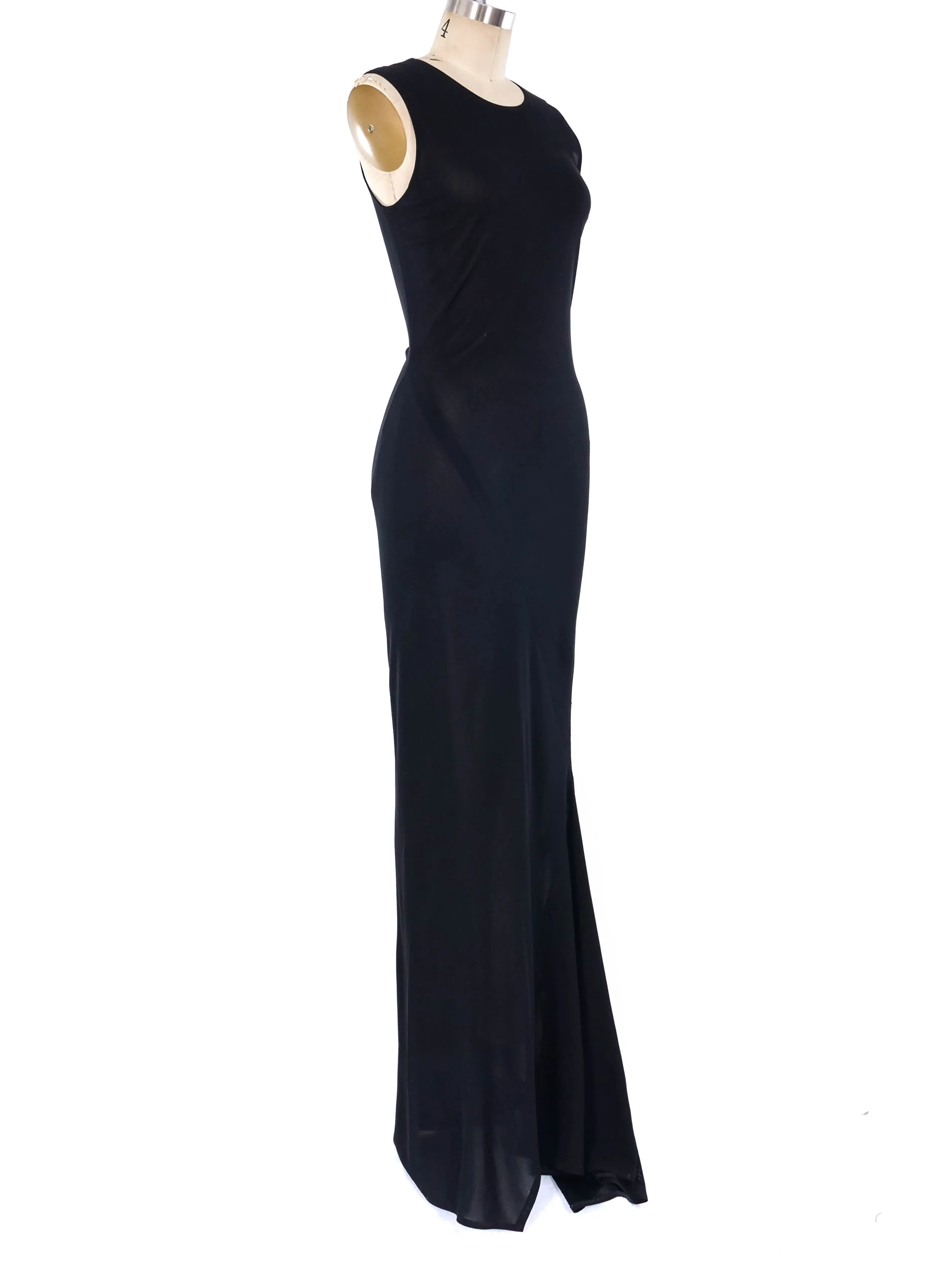 Donna Karan Sleeveless Jersey Gown