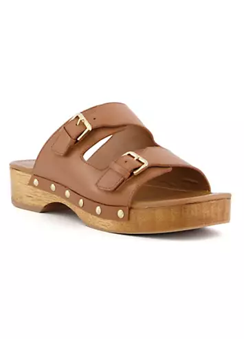 Dune London Juniper Leather Clog Sandals | Grattan