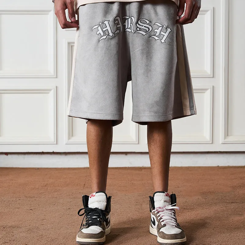 Embroidered Gothic Logo Shorts