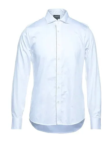 EMPORIO ARMANI  |Button-down Long Sleeves Plain Cotton Shirts