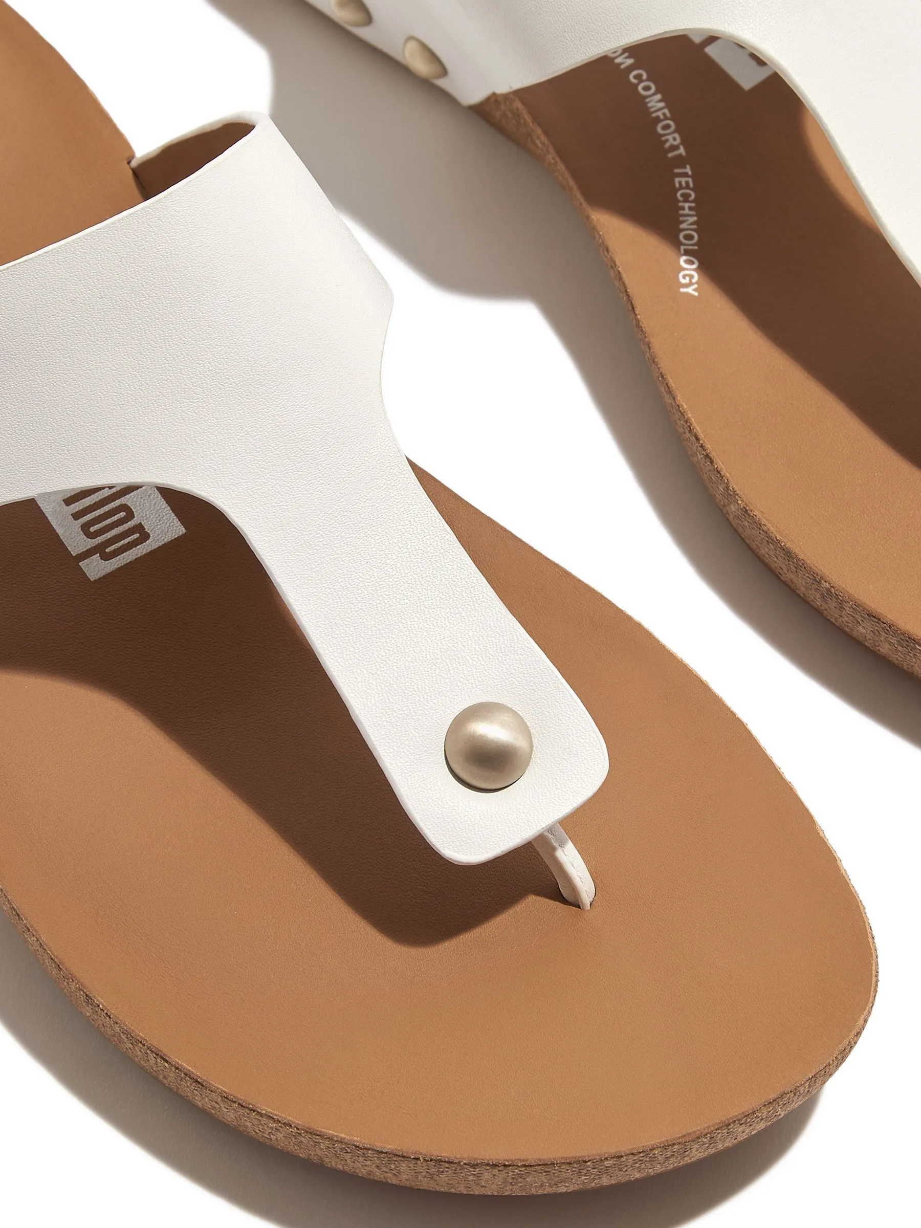 FitFlop Iqushion Leather Toe Post Sandals