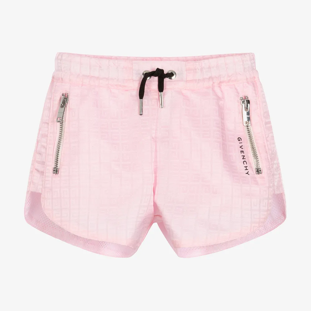 Girls Pink Logo Shorts