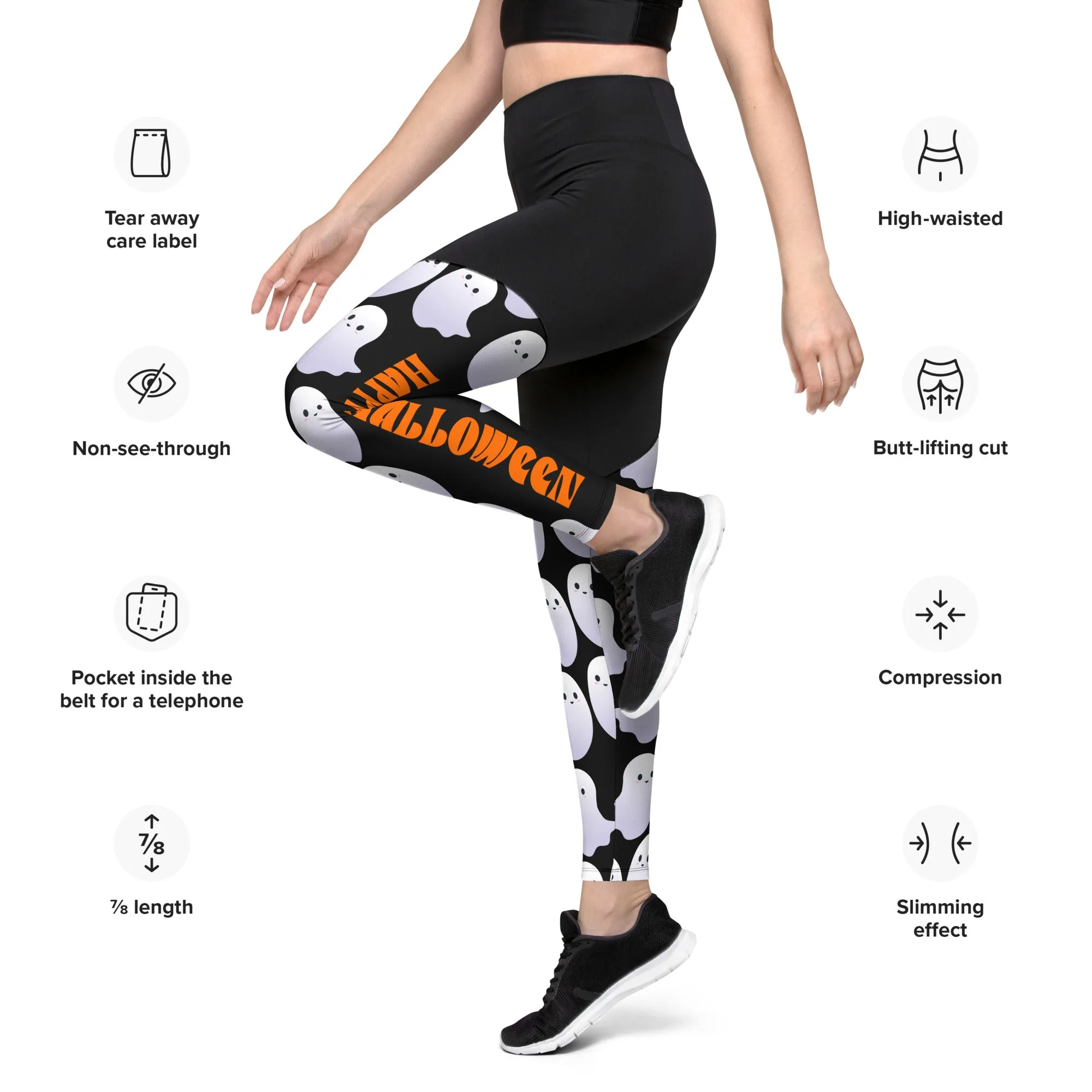 Happy Halloween Compression Leggings