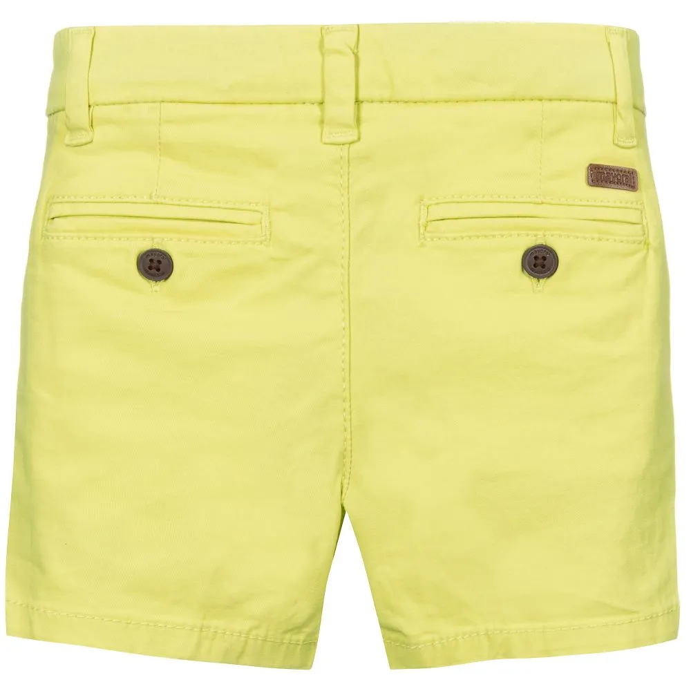 Lime Green Cotton Shorts