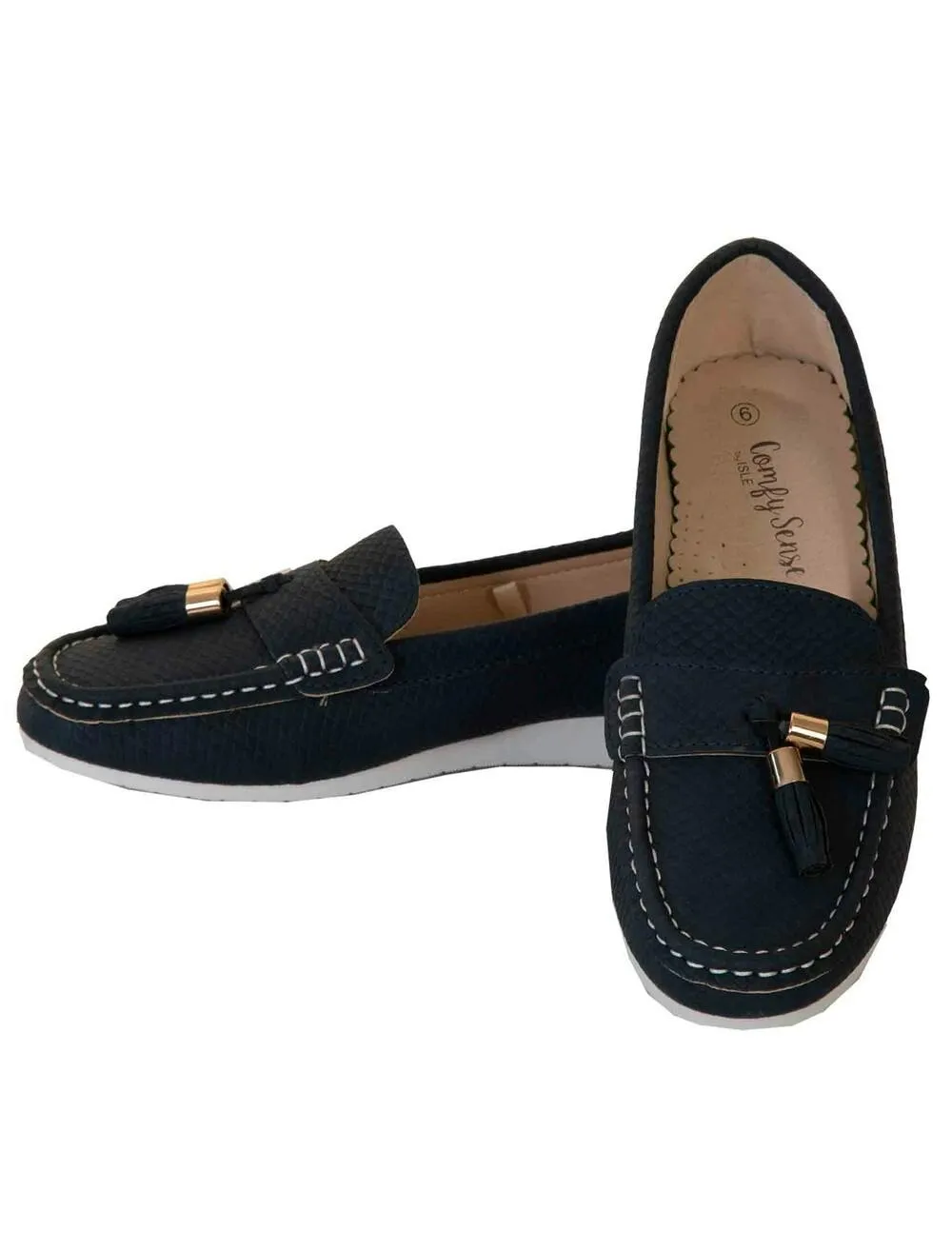 Mid Navy Loafers