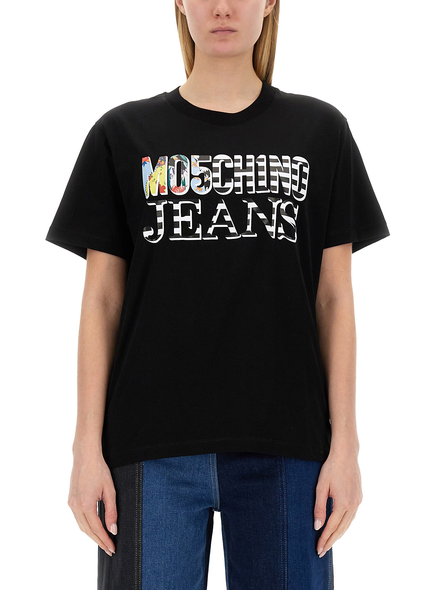 MOSCHINO JEANS    T-SHIRT WITH LOGO