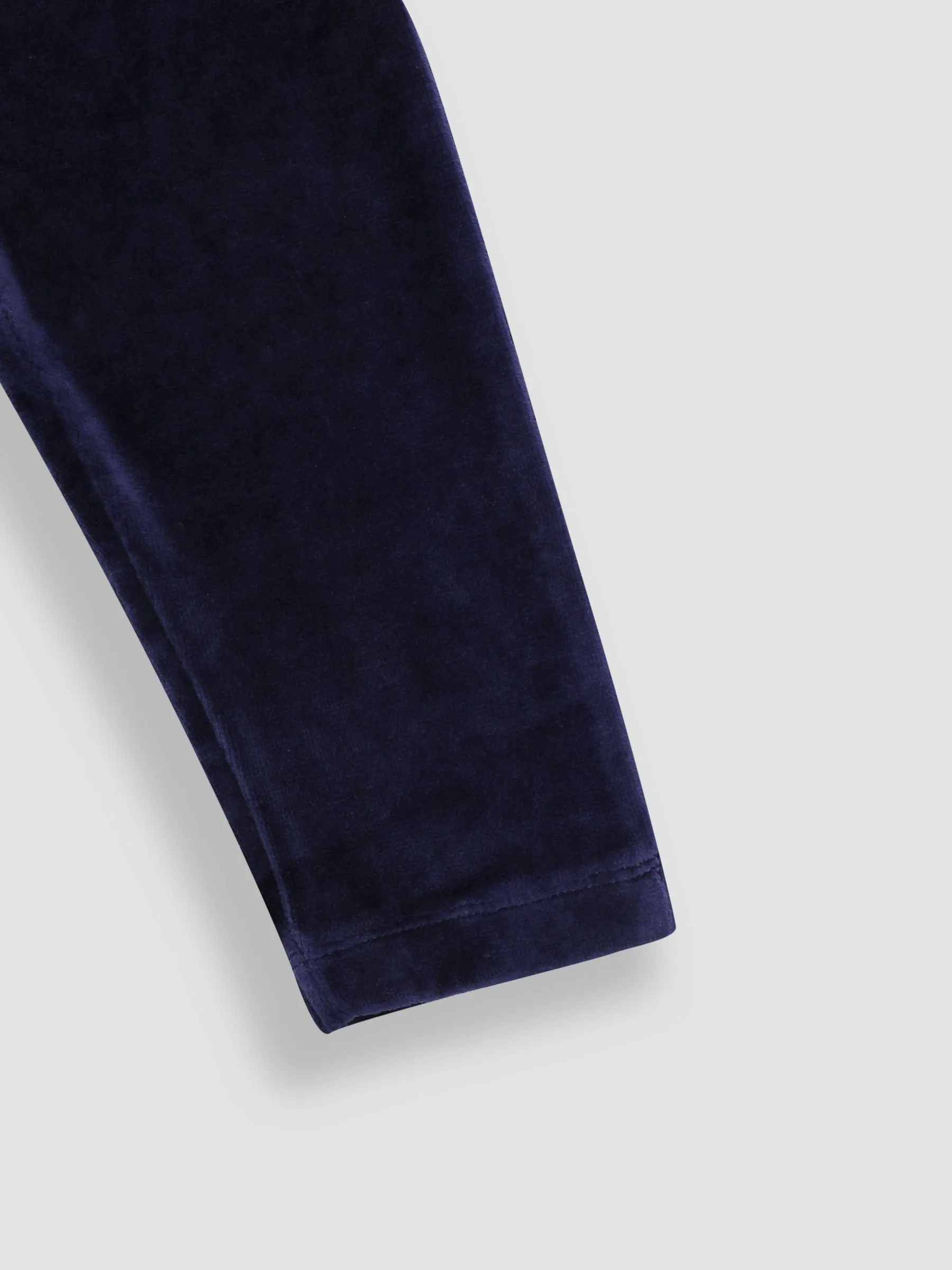 Navy Blue Velour Leggings