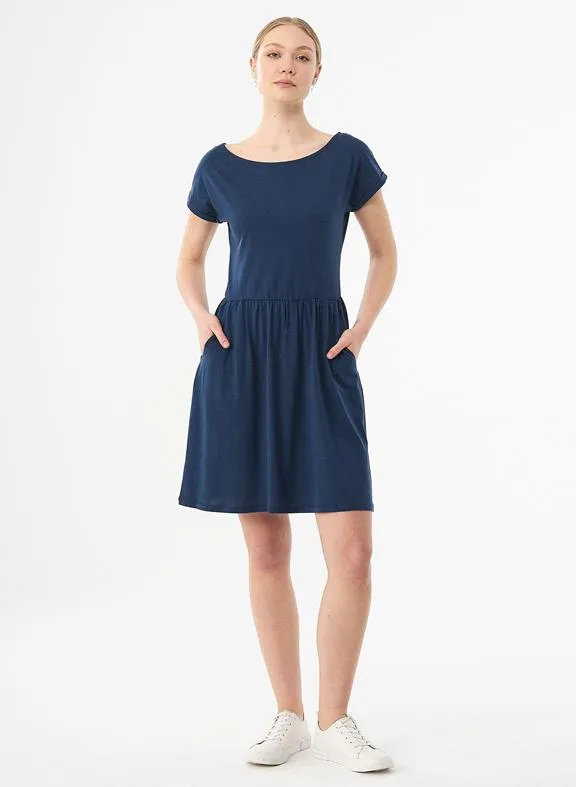 ORGANICATION Jersey Dress Dark Blue