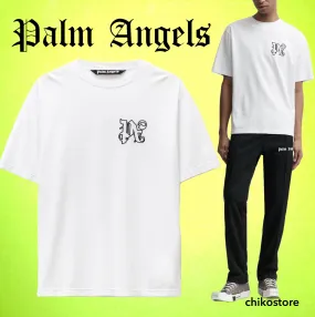 Palm Angels  |Unisex Street Style Cotton Logo T-Shirts