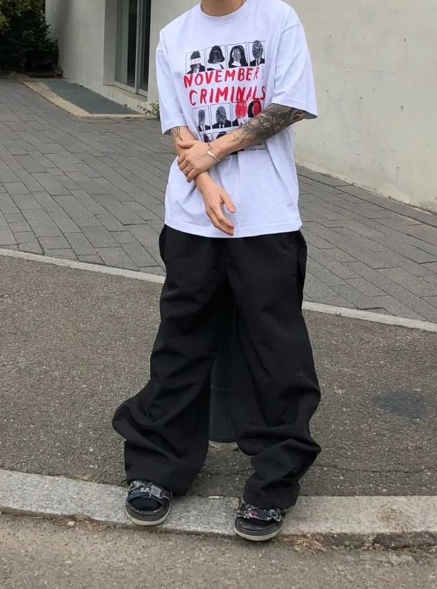 RASHOMONG  |Unisex Street Style Plain Cotton Short Sleeves Logo T-Shirts
