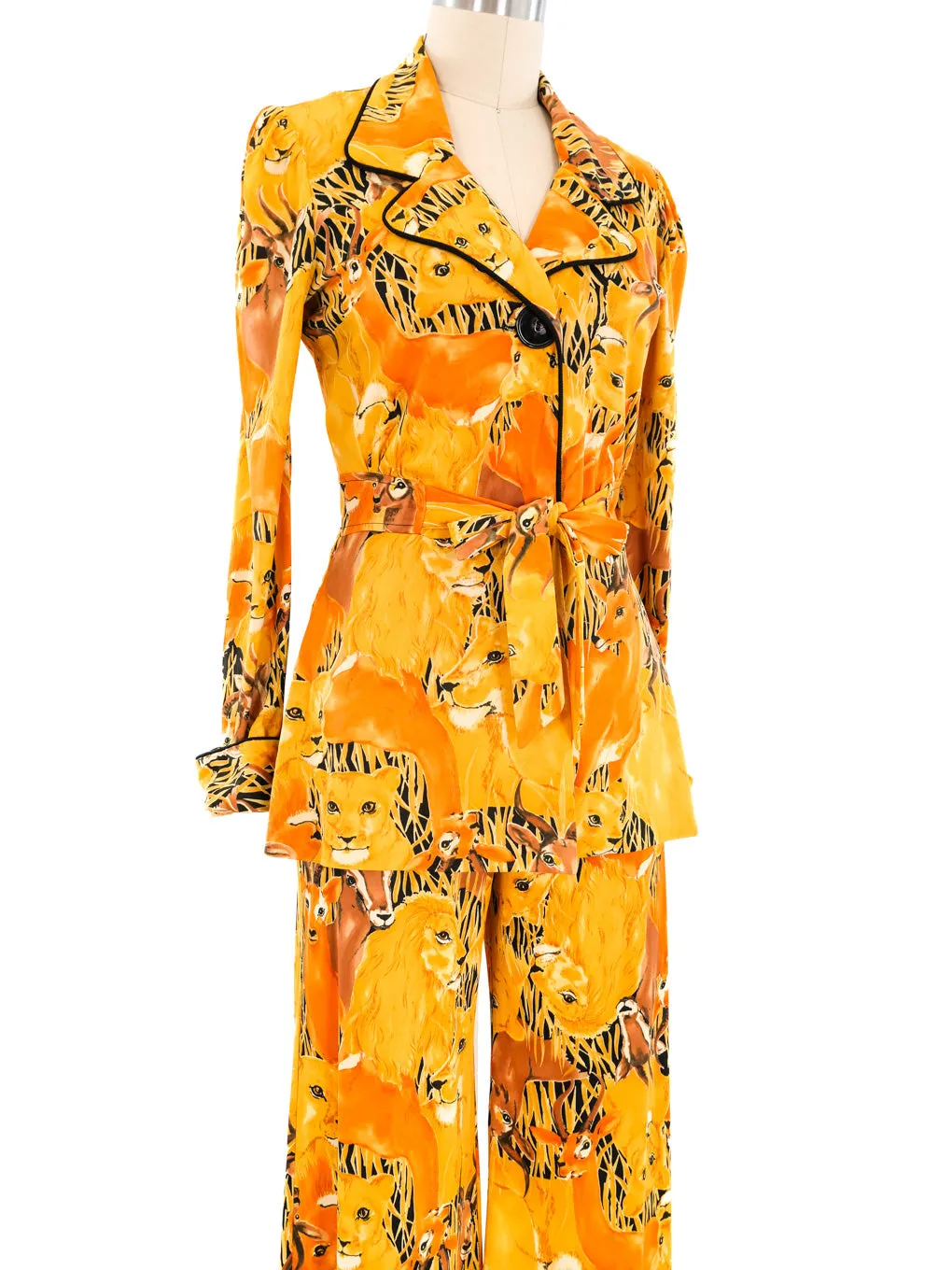 Safari Print Jersey Pant Suit