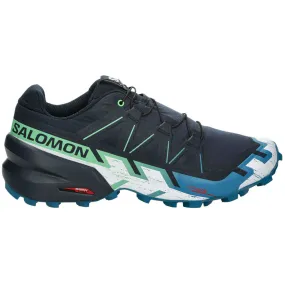 Salomon Men's Speedcross 6 Trail Running Shoes Carbon / Tahitian Tide / White
