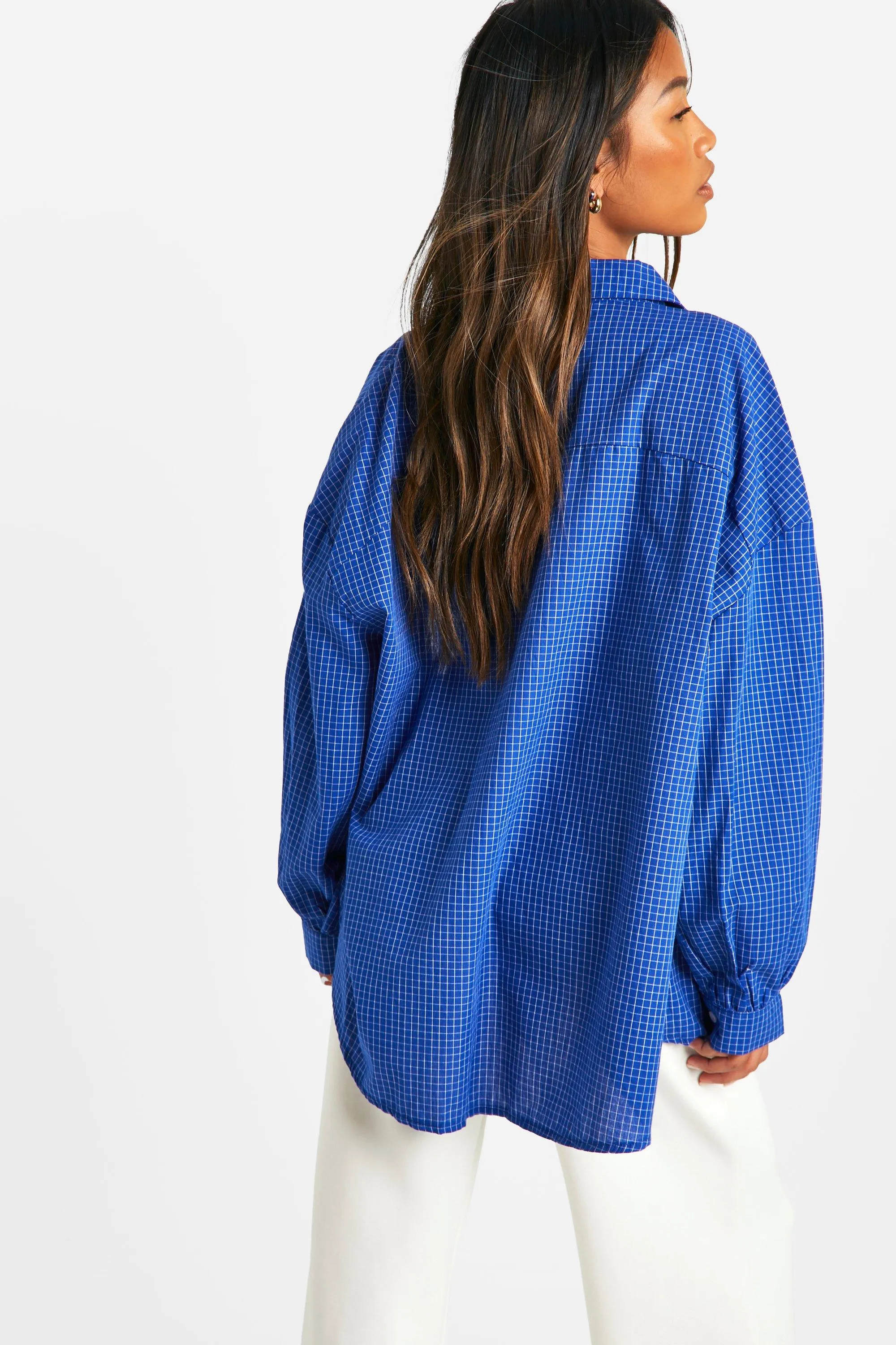 Shirts | Check Oversized Shirt And Bralet | boohoo