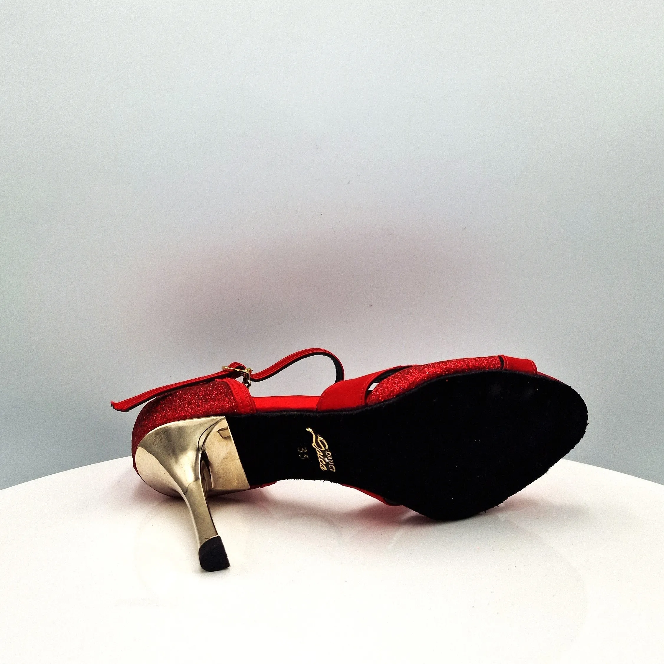 Spica Red Glitter Skin Heel 7cm