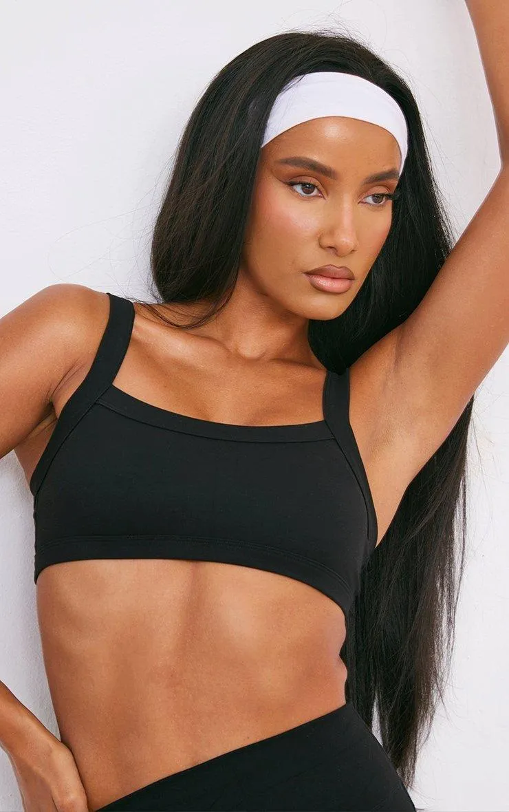 T-Shirts | Black Sculpt Extreme Cropped Gym Vest Top | PrettyLittleThing