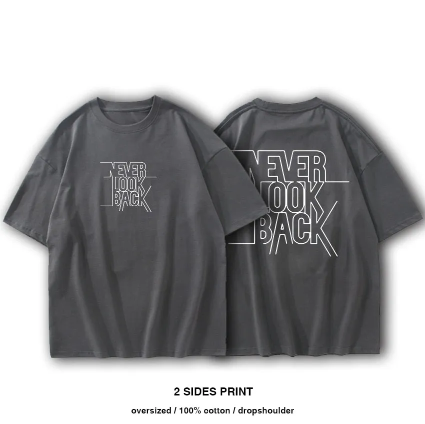 Unisex 100% Cotton Half Sleeve Never Look Back Printed T-Shirts