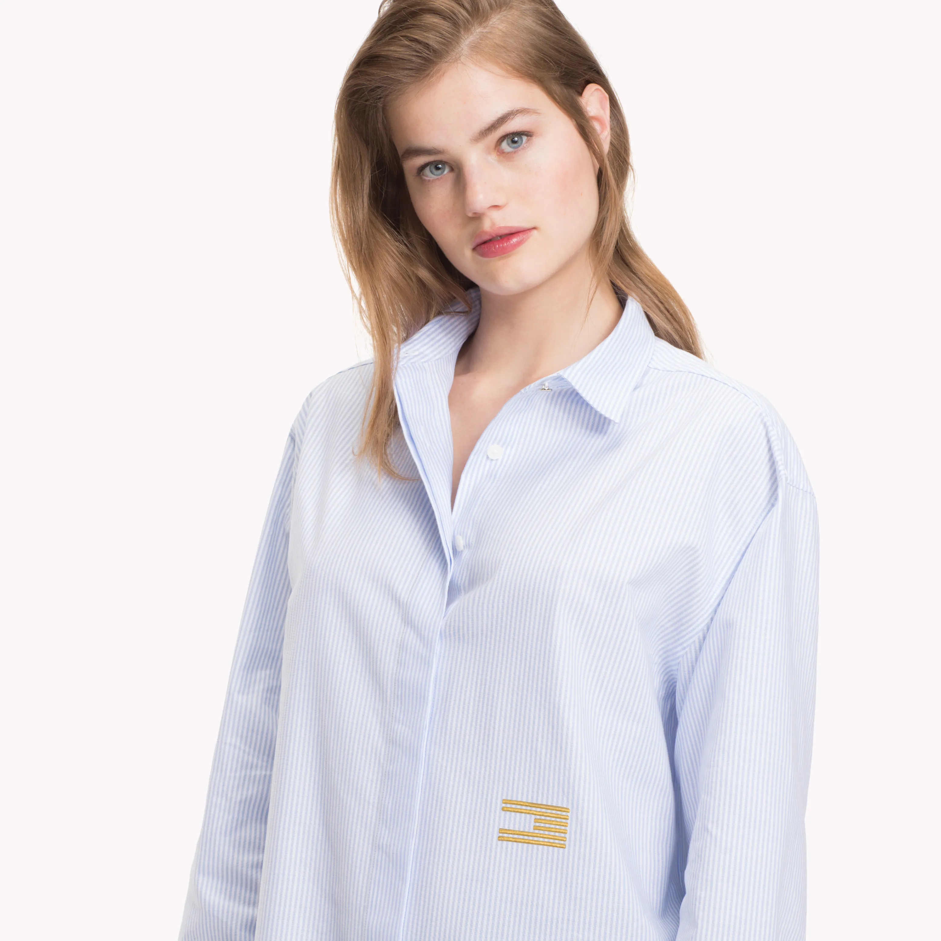 White Tommy Icons Boyfriend Shirt | Shirts | Tommy Hilfiger