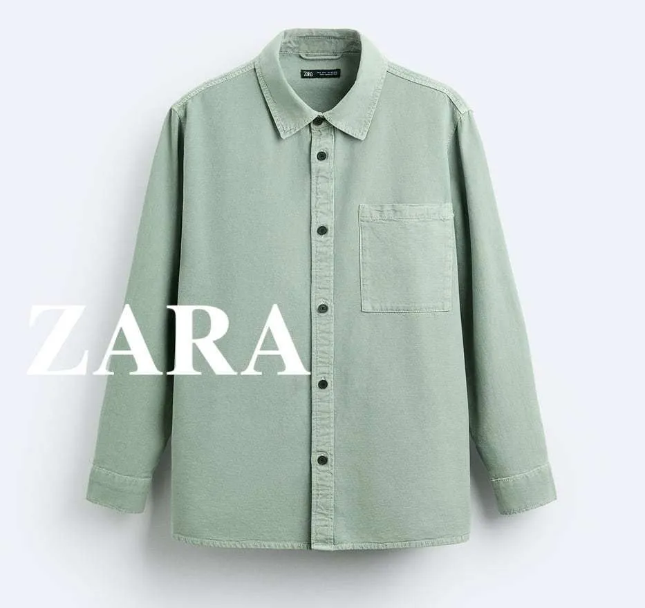 ZARA  |Long Sleeves Plain Shirts
